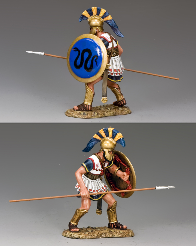 Horizontal AG030 Hoplite Soldier with Long Spear by King and Country 