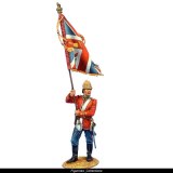 British 24th Foot Standard Bearer with Queen s Colors