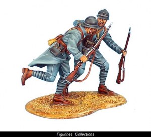French Infantry Sergeant Pulling a Private Forward 