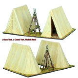 NAP0417 Napoleonic Open Tent Closed Tent and Musket Stand