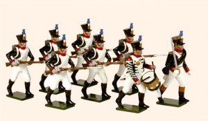 French Line Infantry Fusiliers advancing