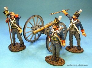 British Foot Artillery, 3 Crew Firing