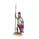 AG065 Greek Hoplite Standing with Dory and Shield Curtain 
