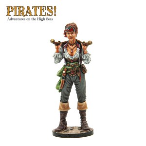 FL PIR010 Female Pirate with a Pair of Flintlocks 