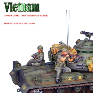 FL VN029 USMC Infantry Tank Riders - Loading M-16 and Firing M-14