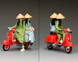 King & Country VN150 The Red Vespa Girls PRE ORDER