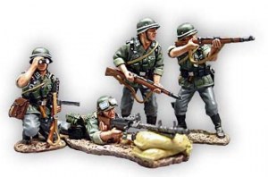 WS038 MG34 Gun Set Machine Gunner and 3 Wehrmacht Soldiers RETIRED