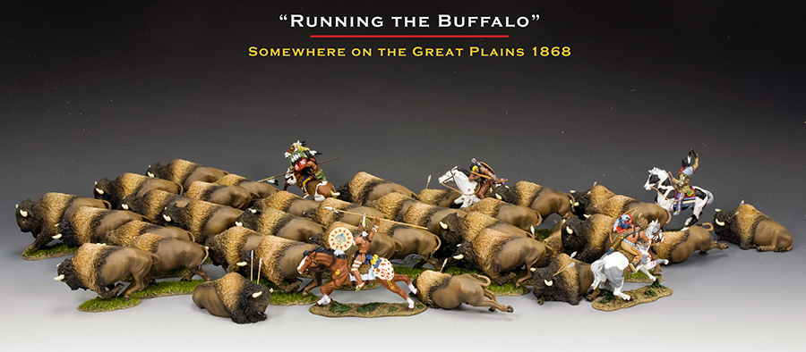 TRW159 Running Buffalo Set #1 by King and Country 