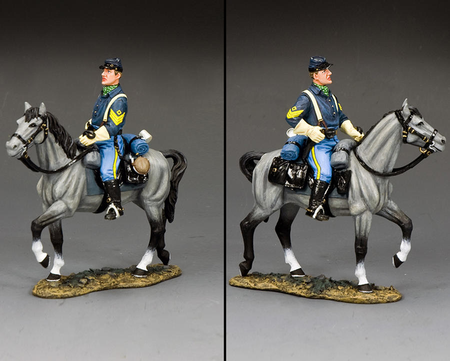 KING & COUNTRY THE REAL WEST TRW001 MOUNTED TROOPER WITH RIFLE MIB 