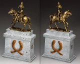 The Mounted Russian Officer on Large Equestrian Statue Plinth
