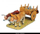 FL CRU081 Oxen Pulling Cart with Trebuchet Stones PRE ORDER