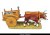 FL CRU081 Oxen Pulling Cart with Trebuchet Stones PRE ORDER