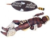 WB 20097 Zulu Warrior Casualty No.1 - 1 piece set in Clam Pack
