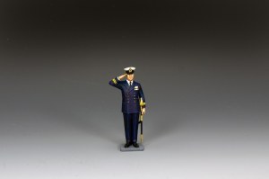 CE112 Royal Navy Lieutenant Saluting 