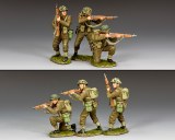 DD341(G) Riflemen in action Set (w/ Grass base)