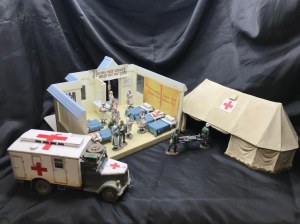 Diorama incluant pièces King & Country & Décors Hôpital 