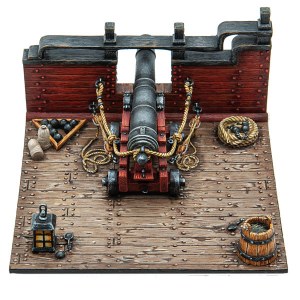 FL PIR031 Naval 9lb Cannon on Ship Deck Diorama PRE ORDER