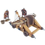FL ROM235 Winter Roman Onager with 2 Crew Figures, Basket, and 2 Stones 